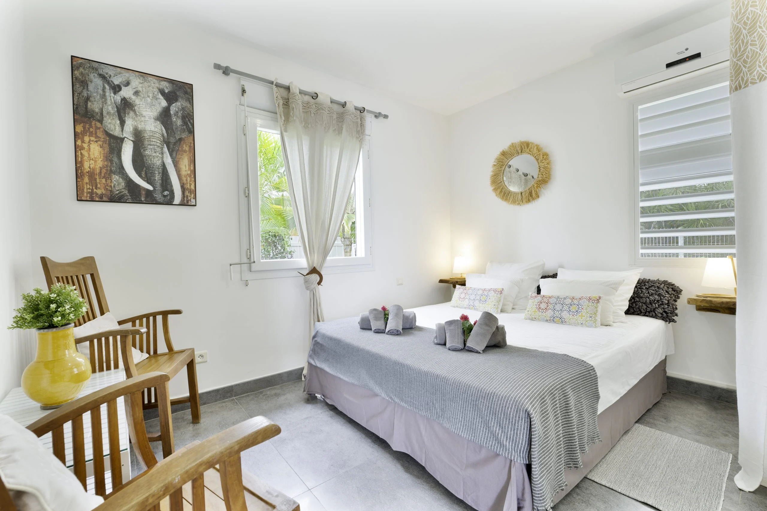 Villa : Chambre zen villa location guadeloupe prairie saint anne scaled