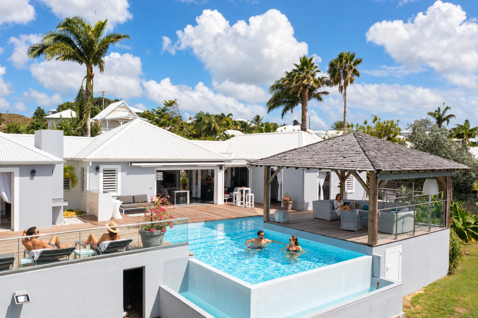 Villa : Location villa luxe guadeloupe avec piscine vue mer